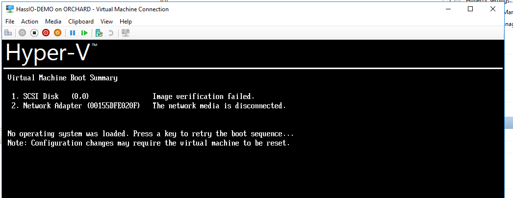 HyperV Hass.io VHDX boot error